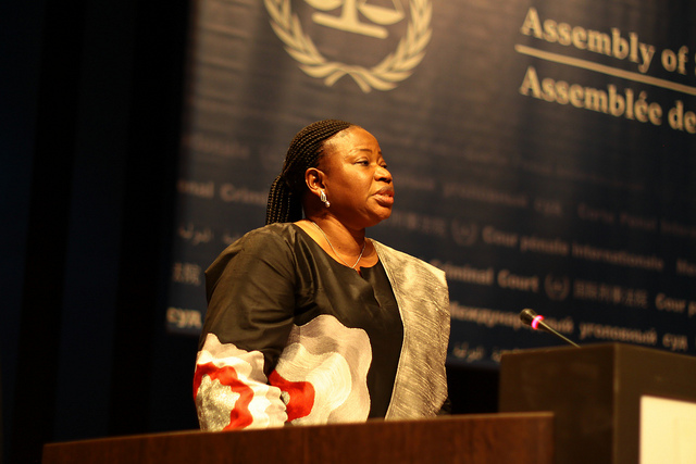 ICC Prosecutor Fatou Bensouda addresses the ICC's Assembly of State Parties, the Hague, November 14, 2012. (Roberta Celi/Flickr)