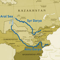 Amu Darya River Map Alexia Lorraine