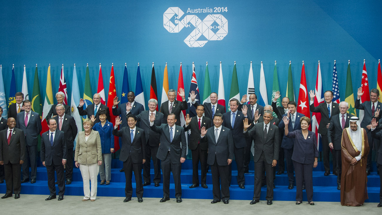 Leaders of the Group of 20 at the G20 Summit in Brisbane, Australia, November 15, 2014. (UN Photo/Rick Bajornas) 