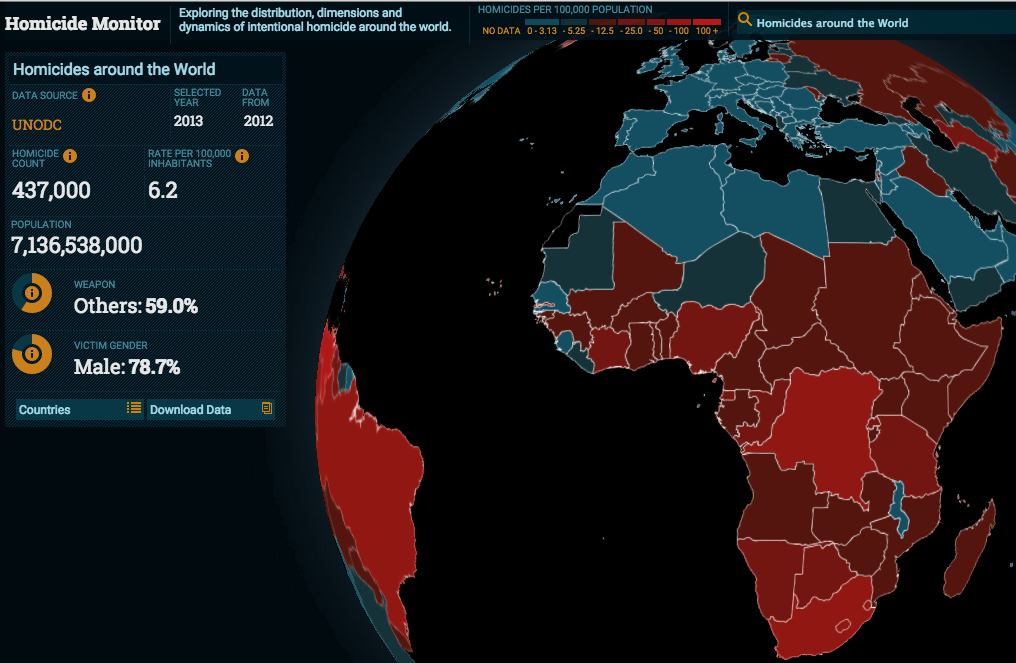 Interactive Map Tracks Murder Rate Worldwide IPI Global Observatory