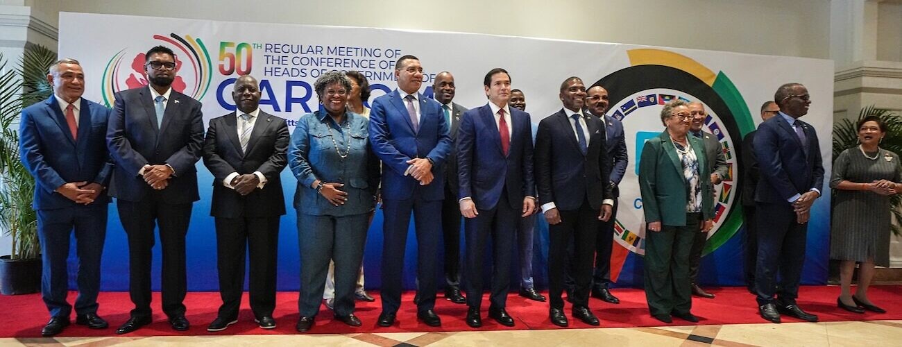 The CARICOM heads of government and US Secretary of State Marco Rubio assemble in Basseterre, Saint Kitts and Nevis