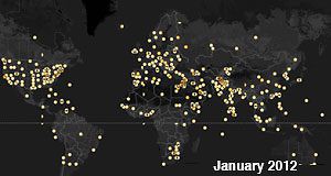 map of world protests