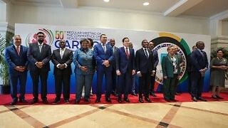 The CARICOM heads of government and US Secretary of State Marco Rubio assemble in Basseterre, Saint Kitts and Nevis