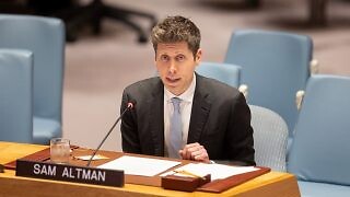 Sam Altman, CEO of OpenAI, briefs the Security Council meeting on AI and international security